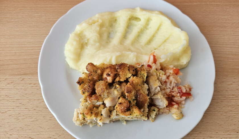 Rybí nádivka s kaší