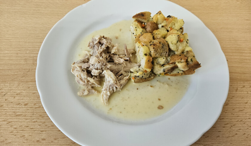 Kuřecí stehno po myslivsku, nádivka