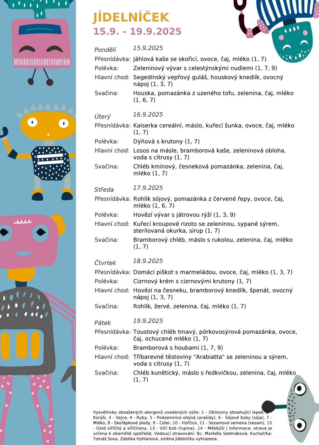 Jídelníček 15.9.-19.9