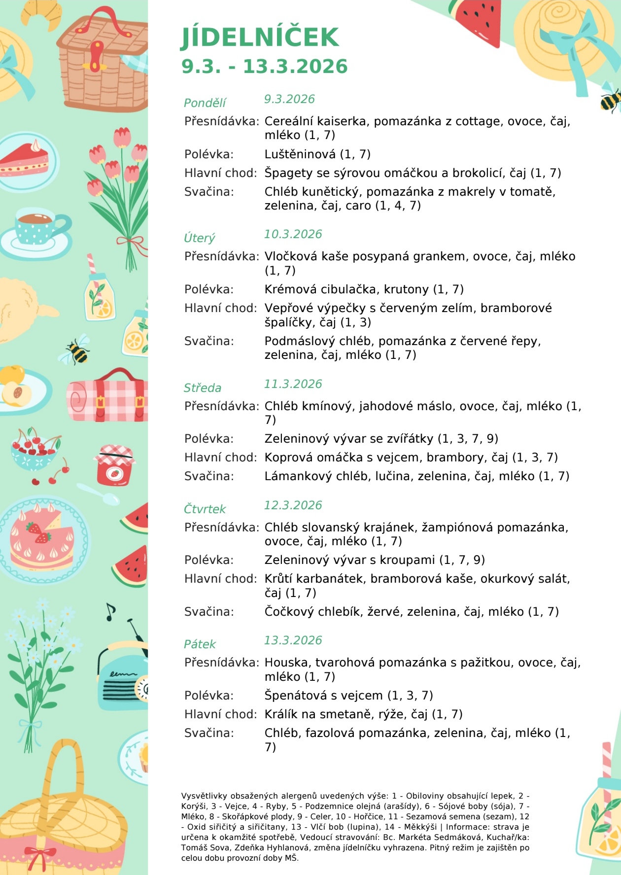 Jídelníček 9.3.-13.3.