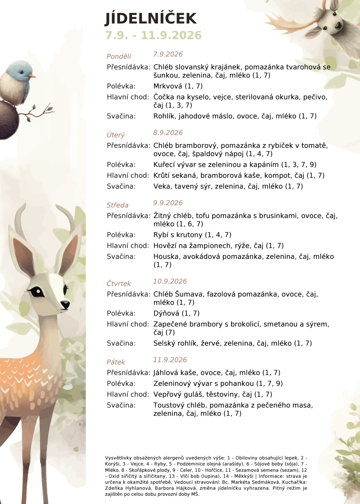Jídelníček 7.9.-11.9.