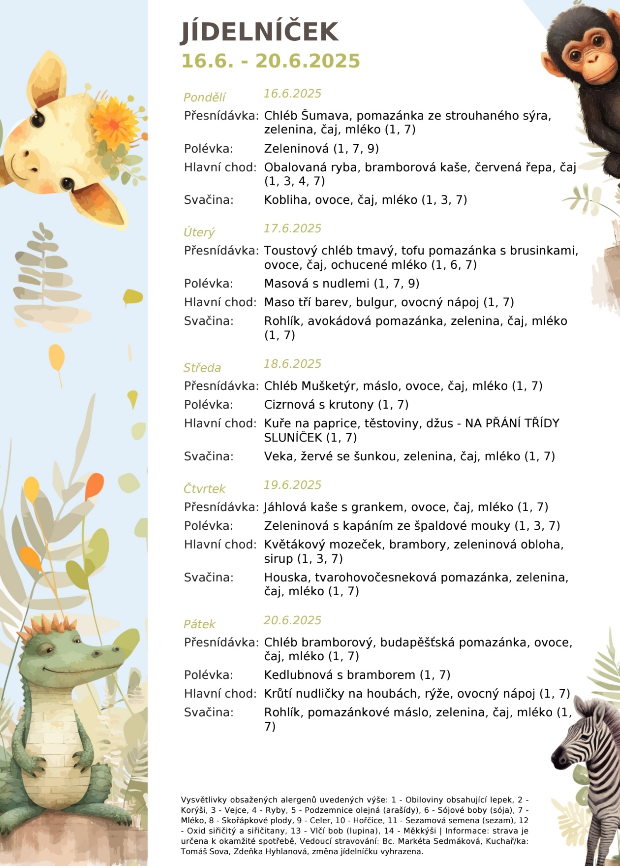 Jídelníček 6.6.-20.6.